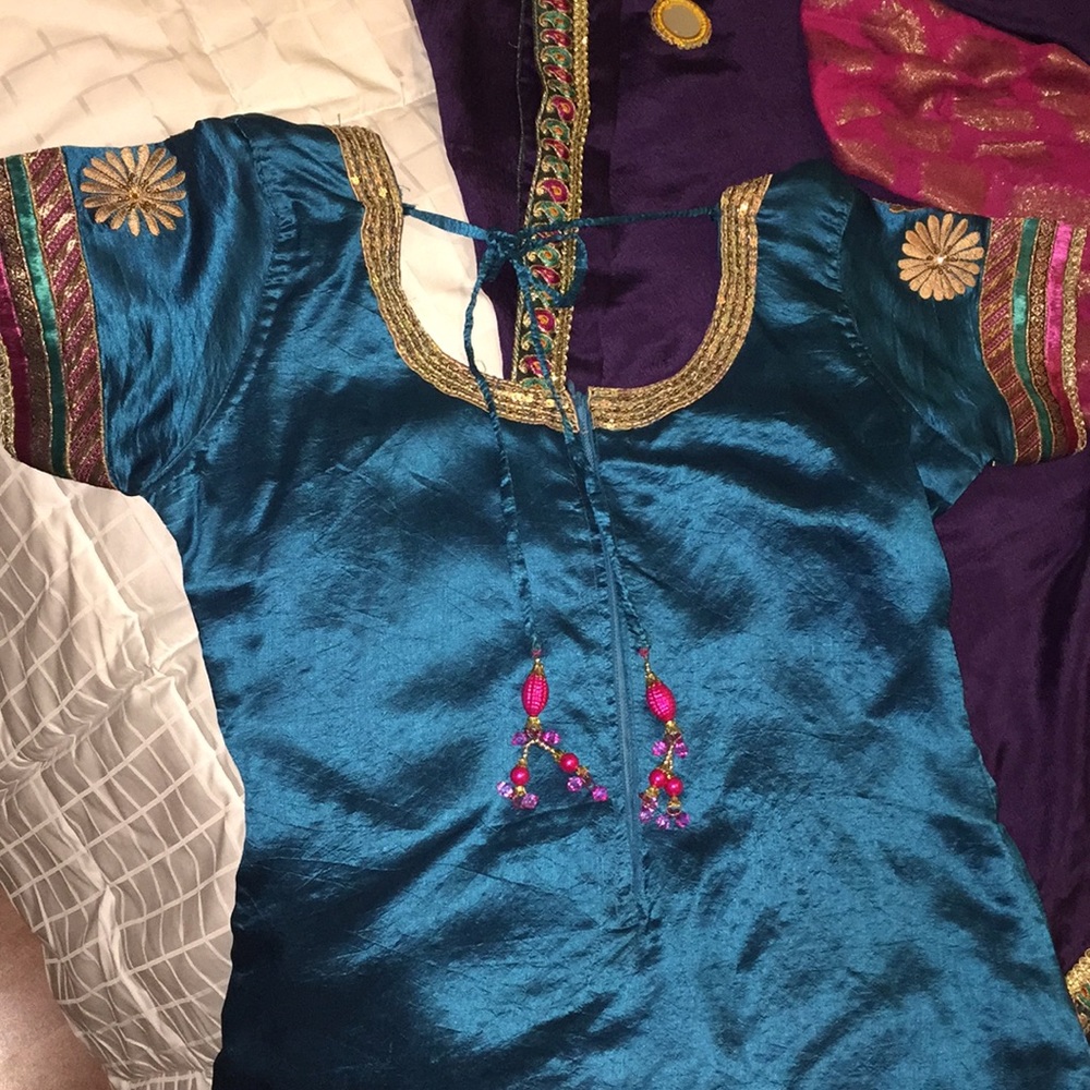 Multi-color Punjabi Indian Salwar Kameez PartyWear